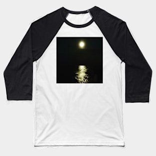 Moonlight on the sea Baseball T-Shirt